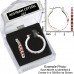 Silver Birthstone 25mm Hoop Earrings Surgical * E287BS-2 Feb 106199